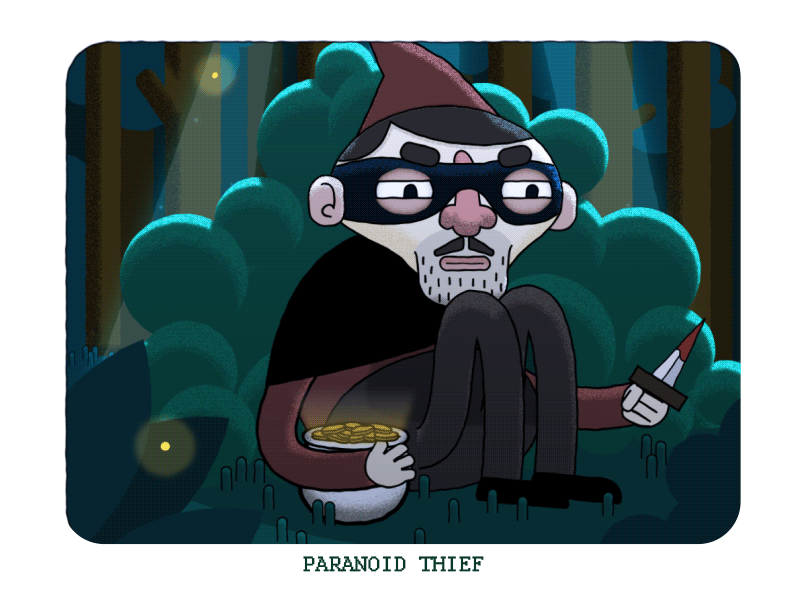Paranoid Thief after effects animation character illustration motion graphics rpg thief vector