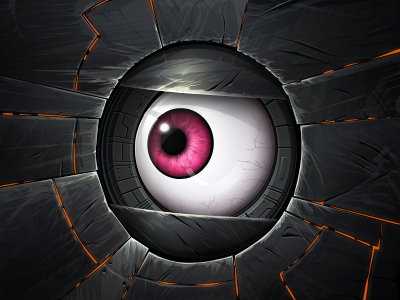 Robot eye eye eyeball future game design icon illustration robot sci fi