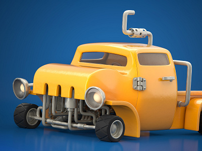 Pipe Car 3d illustration