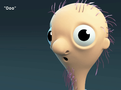 Hairman animation b3d blender blender 3d blender3d character expressions gargle