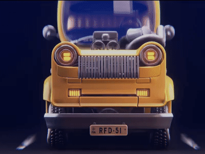 Rolling Car animation b3d car