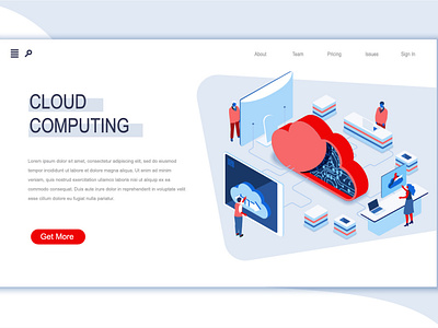 Isometric Landing Page Template