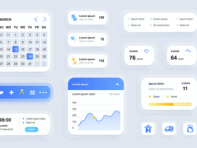 Medical Mobile App Elements Ui Kit