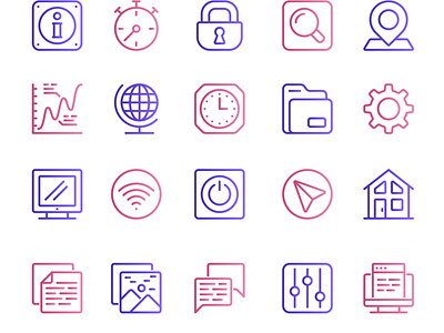 UI Line Icons Pack Pixel Perfect