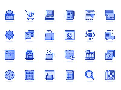 Online Shopping Web Flat Line Icons app business commerce flat icon illustration line linear lined mobile outline pictogram retail shop shopping simple store vector web website