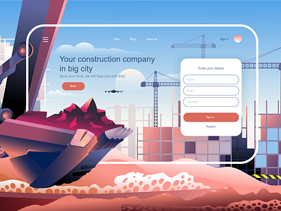 Construction Company Landing Page Template