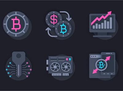 Cryptocurrency 3D Paper Icons 3d app bitcoin blockchain concept conceptual cryptocurrency icon icons logo mining mobile money paper technology ui ux vector web website