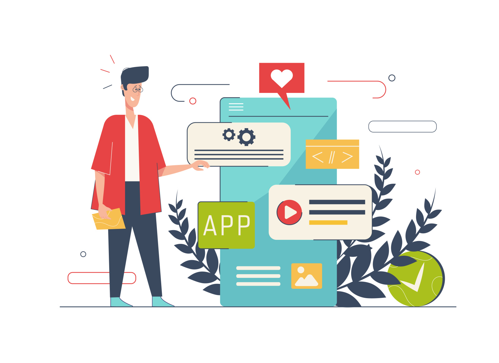App Development Illustration by alexdndz on Dribbble