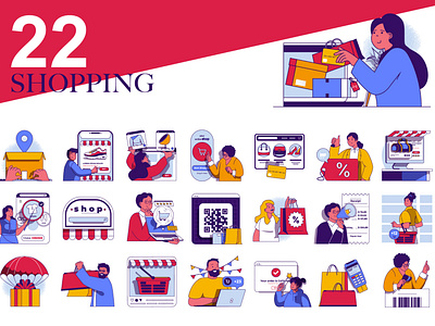 Shopping Web Illustrations