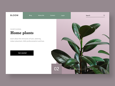 Main page concept / Bloom