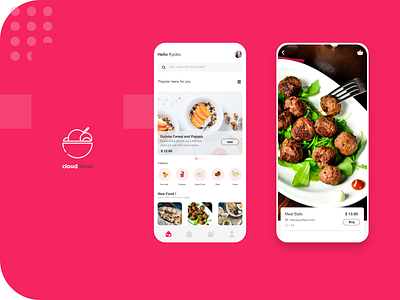 makanan-darilangit ui-concept app clean flat food app minimalist shop uidesign