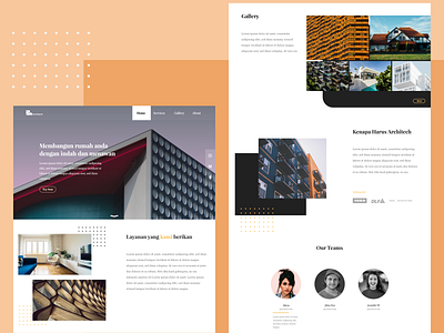 architech landing page concept clean landingpage minimalist uidesign web