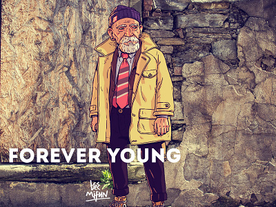 Forever Young character color design fashion illustration oldman street style