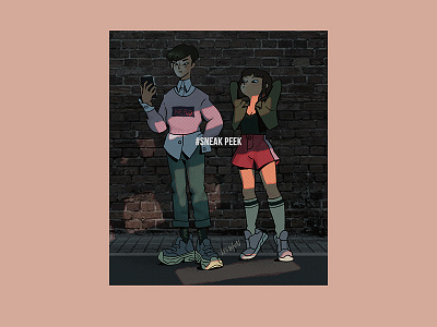 Sneak Peek character couple design illustration street style