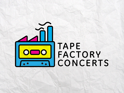 Tape Factory Concerts Logo branding design flat logo vector