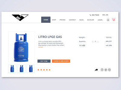 Gas cylinder Item Select Page gas cylinder unique design ux ui design web design web ad website concept