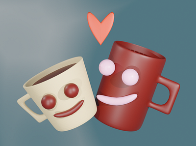 Cup Lover 3d 3d animation 3d artist 3d model 3d modeling blender cup cup lover design touhida akter