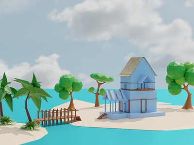 Low poly scene