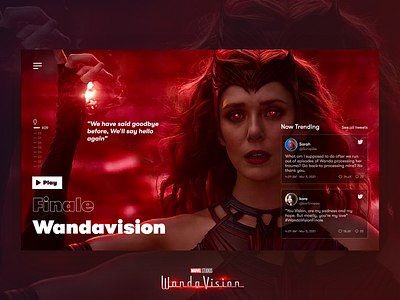 Wandavision - Scarlet Witch magic marvel mcu movie scarlet witch series superhero wanda wandavision