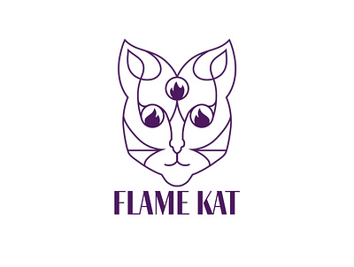 Flame Kat Logo branding digital design graphic design illustration logo