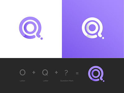 Q Logo brand identity branding color design icon lettremark logo design logodesign logotype mark o letter questionmark symbol ui ui ux website