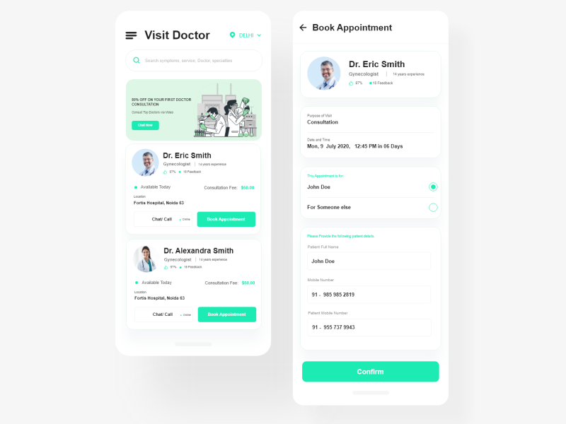 Doctor Appointment App by Beenu Rai on Dribbble