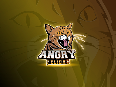 Angry Felidae Esport animal animation branding design e sport logo flat icon illustration illustrator logo minimal vector