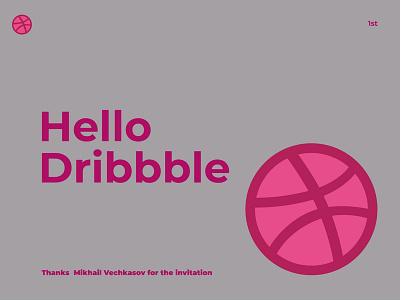 Hello dribbble дизайн типография