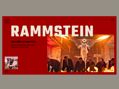 Сoncept for Rammstein design typography ui ux web дизайн