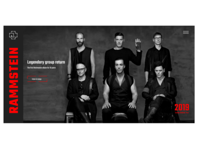 The second version of the concept for Rammstein branding design minimal typography ui web website дизайн типография