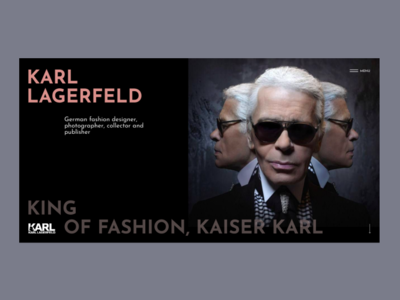 Conceptual project for Karl Lagerfeld branding design typography ui web website брендинг дизайн