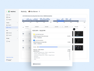 TMetric activity tracking