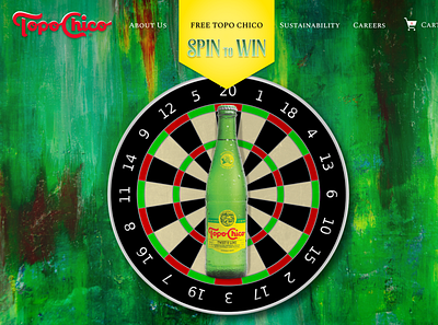 Topo Chico Landing Page #3 | Spin to Win green landing page landing page ui pop soda spin to win topo chico web