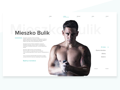 Website for Personal Trainer design interface ios minimal typography ui ux vector web website