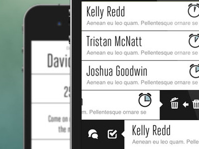 iOS app concept condensed green metro ui white