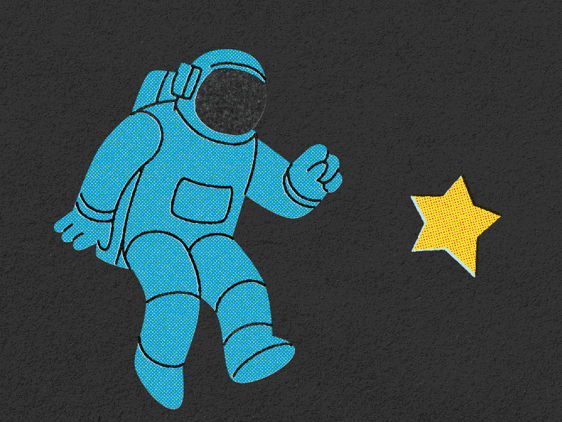 Spaceman animation barkar debaser framebyframe illustration moho12 mohopro12 space spaceman star truegrittexturesupply