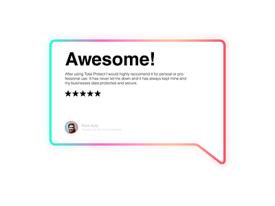 Daily UI: Day 39 - Testimonials branding clean colour design glow gradient illustration logo minimal modern review simple testimonial ui ui design ux