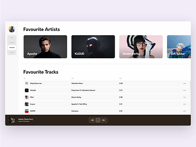 Daily UI: Day 44 - Favourites branding clean colour design illustration logo minimal modern music player ui ui design ui ux ux