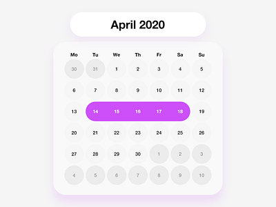 Daily UI: Day 80 - Date Picker