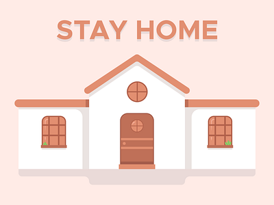 Stay Home, Stay Safe colour covid design illustration minimal modern pastel stay home stay safe typography vector vector art