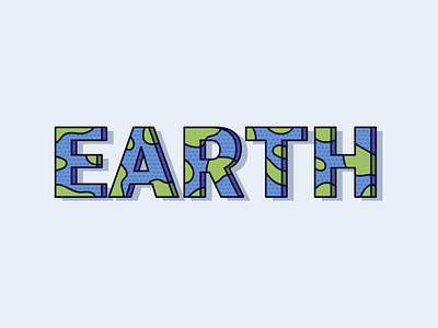 Earth blue clean colour design earth illustration minimal modern ocean planet space typography word world