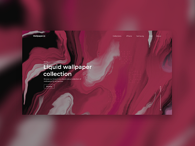 Wallpaper.io clean design designer illustration landingpage liquid logo minimal modern procreate student ui ui design ux web webdesign website