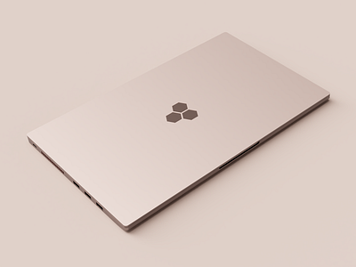 Rose Gold Laptop Render 3d aluminium clean color colour design fusion360 lighting modern packaging realistic render rosegold simple vector