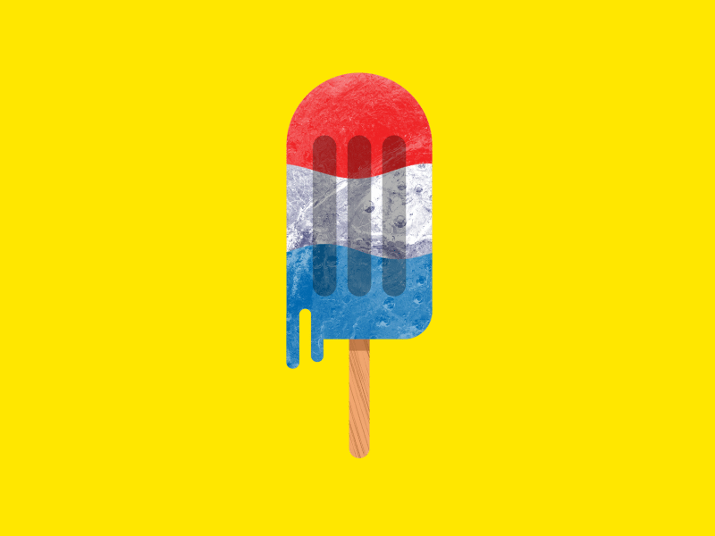 Drippy Popsicle 2d animation 4th of july aftereffects america animation gif animation icon illustration popsicle summer texture