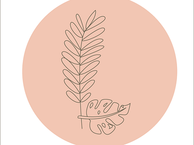 Digital Plant Outline Illustration