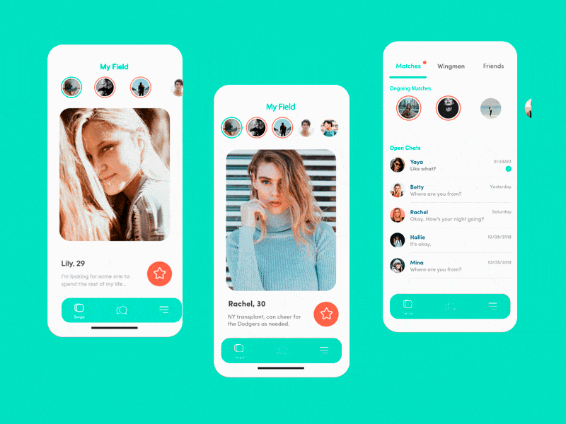 Date My Friend animation app branding design logo ui ux