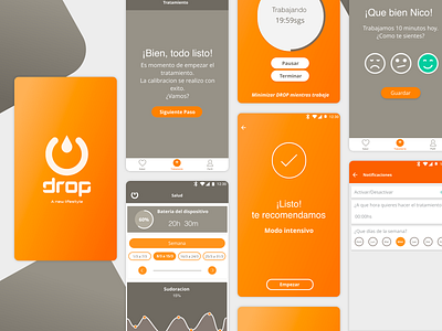Drop app branding design ui ux