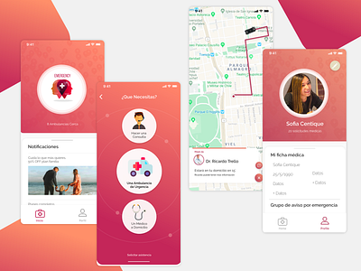 Emergency App app design logo ui ux