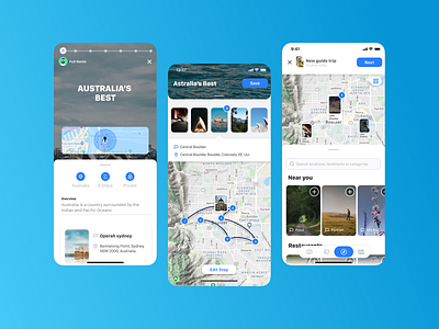 Travel Guide - Mobile app app comunity design ui ux webapp