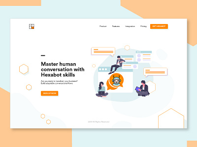 Chatbot Landing Page 🤖 artificial intelligence bot chat chatbot landing landing page landing page concept main product product design robot typogaphy web